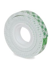 3M Scotch 110 Permanent Mounting Tape, 12.7 x 1.9 meters, White