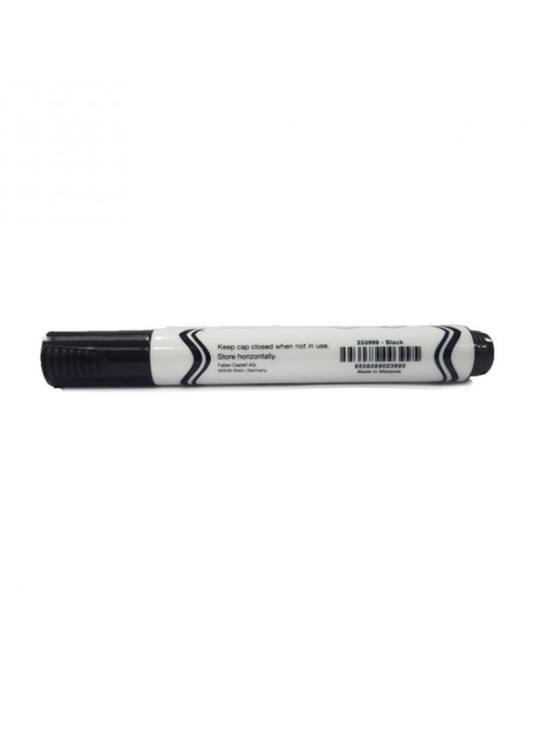 Faber-Castell Refillable Chisel Tip White Board Marker, Black