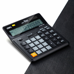 Deli EM01020 12 Digits Calculator with 120 Steps Check, Black