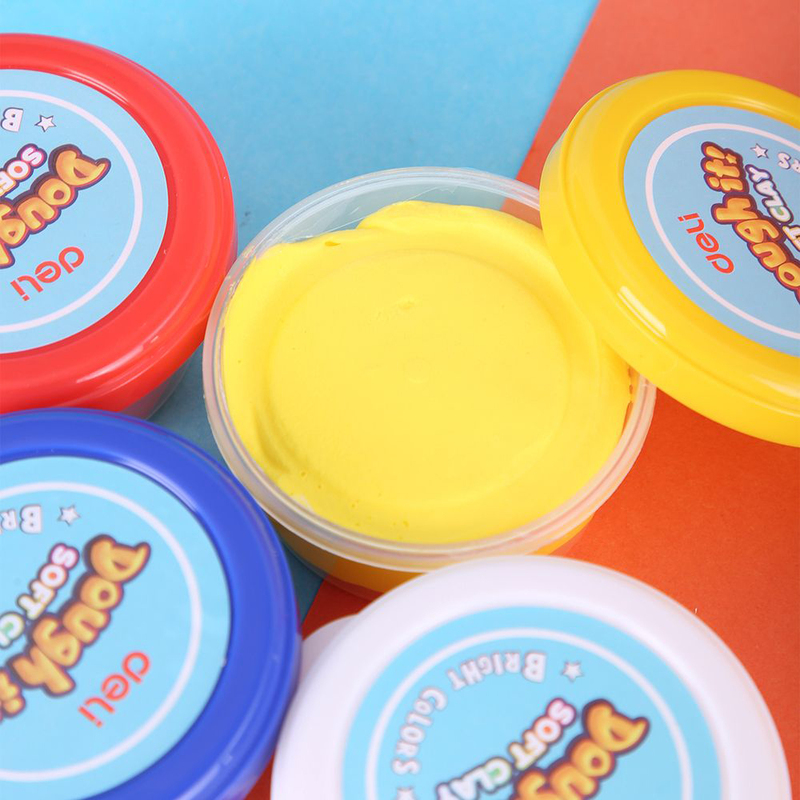 Deli ED85000 Soft Clay, 4 Pieces, Multicolor