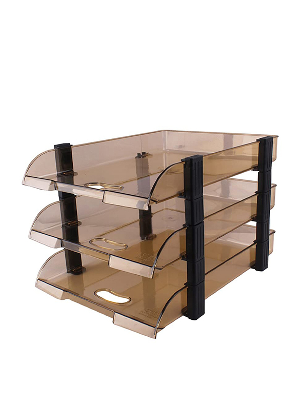 

Omega 1758/OT Ultra Line Executive File Tray, Brown/ Black