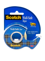 3M Post-it 183 Wall Safe Tape with Roll Dispenser, 19mm X 16.5 Meter, Blue