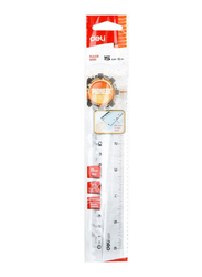 Deli EG00112 Plastic Ruler, 150mm, Clear