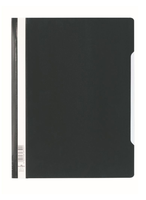Durable 2570-01 PVC Clear View File Folder, A4 Size, Black
