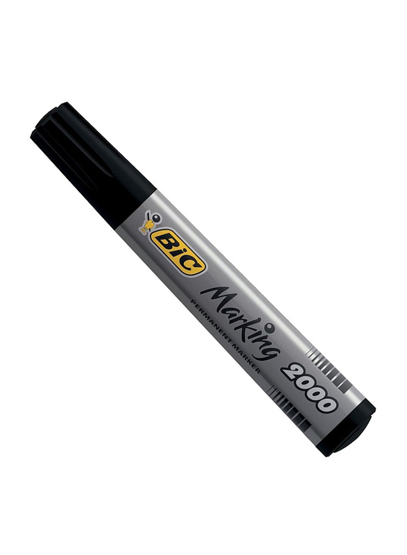Bic 2000 Permanent Marker with Bulletin Tip, Black