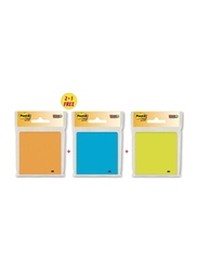 3M Post-it Rio De Janeiro Collection Super Sticky Notes, 76mm x 76mm, 3 x 65 Sheets, Multicolor