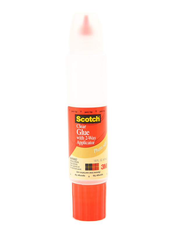 3M Scotch 6050 Clear Glue with 2Way Applicator, 47ml, Clear