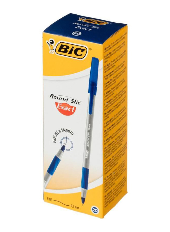 BIC Round Stic Exact Fine Ball Pen, Blue