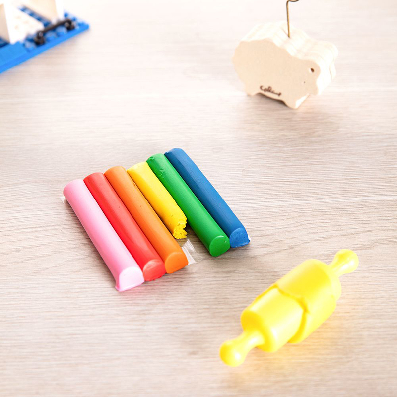 Deli D75011 Plasticine Clay, 6 Pieces, 60 grams, Multicolor