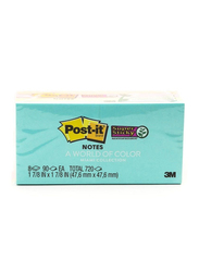 3M Post-It 622-8SSMIA Miami Collection Super Sticky Notes, 47.6 x 47.6mm, 8 x 90 Sheets, Multicolor