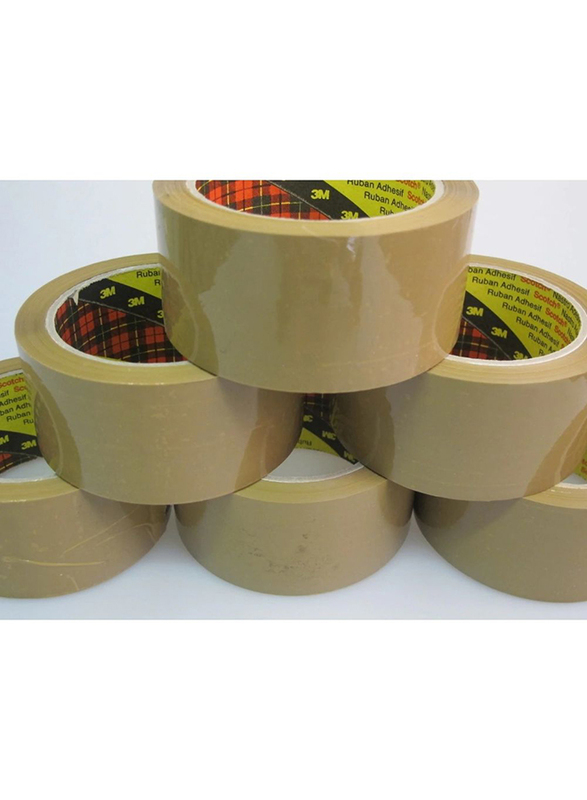 

3M 301-PT6F Packing Tape, 2-inch x 50mm, 6 Rolls, Brown