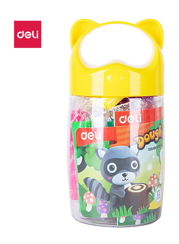 

Deli D75246 12 Colors Clay Dough, 140 grams, Multicolor