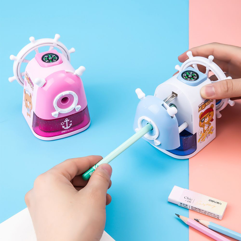 Deli E0665 Rotary Pencil Sharpener, Assorted