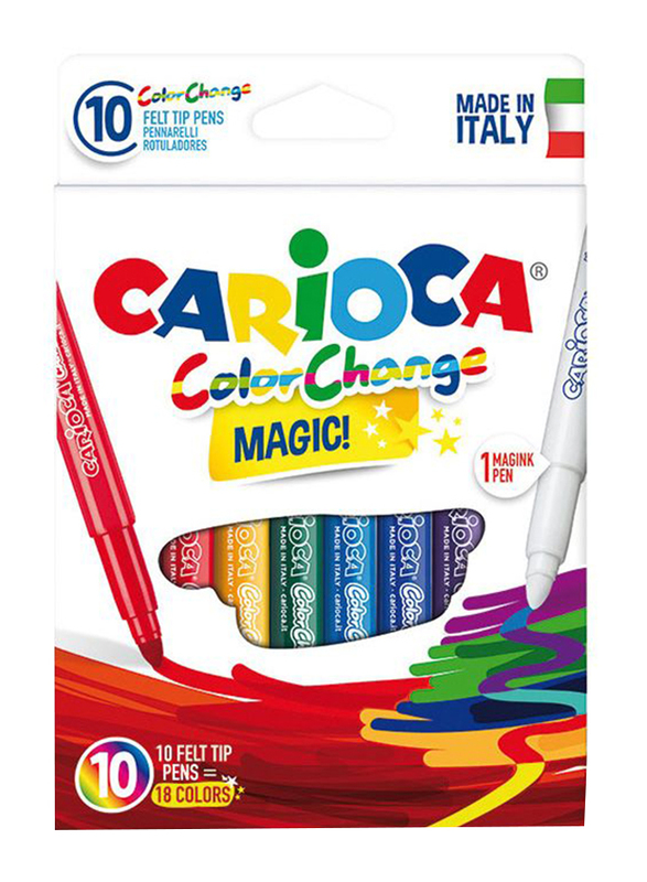 Carioca Magic Color Change Felt Tip Pen Set, 10 Piece, Multicolour