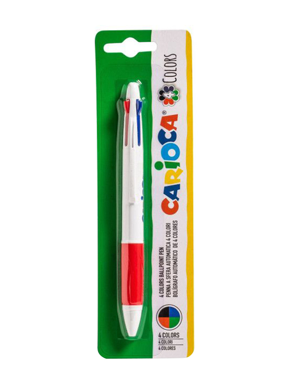 Carioca 4 Colour Blister Ballpoint Pen, Multicolour