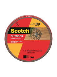 3M Scotch Long4011 Perm Mounting Tape, 25.4mm x 11.4 meters, Red