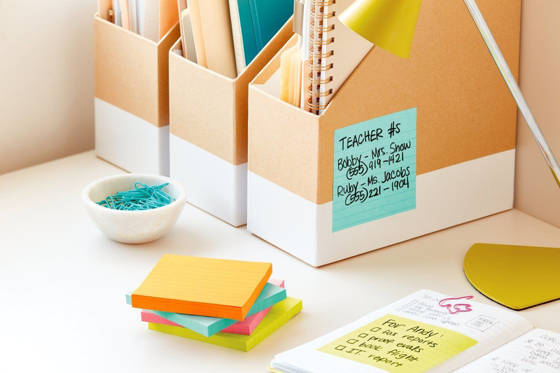 3M Post-It Miami Collection Super Sticky Notes, 101 x 101mm, 4 x 90 Sheets, Multicolor