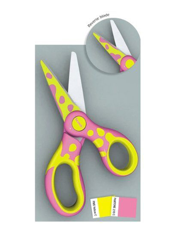 3M Scotch 1641 13cm Kids Deco Scissors, Pink/Yellow