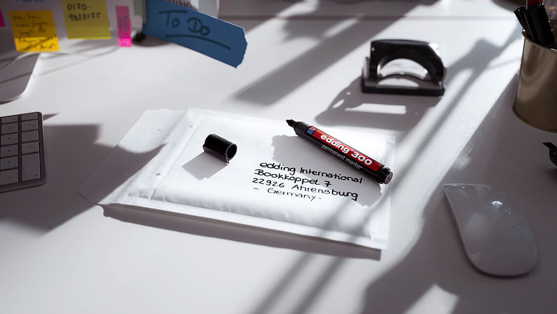 Edding E-300 Permanent Marker with Bullet Nib, Blue