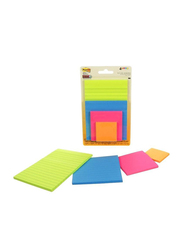 3M Post-It 4622-SSEU Super Sticky Multi Packs, 4 Sizes with 4 Different Colors, Multicolor