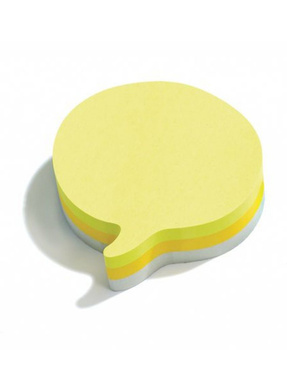 3M Post-It 2007SP-75 Speech Bubble Neon Color Sticky Notes, 76 x 76mm, 3 x 75 Sheets, Multicolor