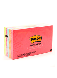 3M Post-it 655 Neon Color Sticky Notes, 76 x 127mm, 5 x 100 Sheets, Multicolor
