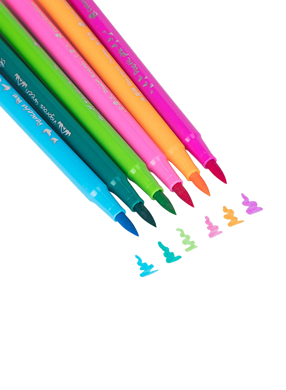 Deli EC10304 Color Sketch Pen with PVC Box, 12 Pieces, Multicolor