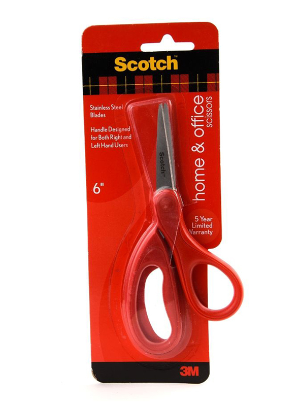 

3M Scotch 1406 6-inch Household Scissor, Red