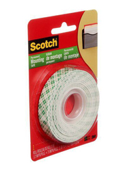 3M Scotch 110 Permanent Mounting Tape, 12.7 x 1.9 meters, White