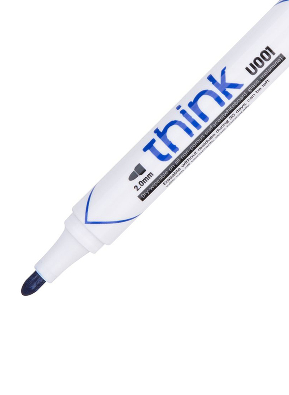 Deli U00130 White Board Marker, 12 Pieces, Blue