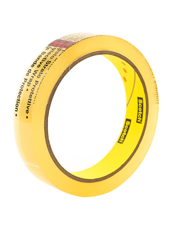 3M Scotch 665-3436 Double Sided Tape, 19mm x 32.9 meters, Yellow