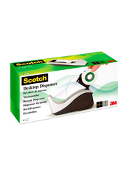 3M Scotch C60-BK Desktop Dispenser with 1 Magic Tape, Silver/Black