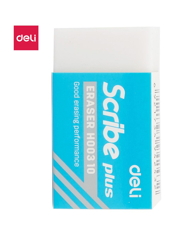 

Deli EH00310 Eraser, 45 Pieces, White