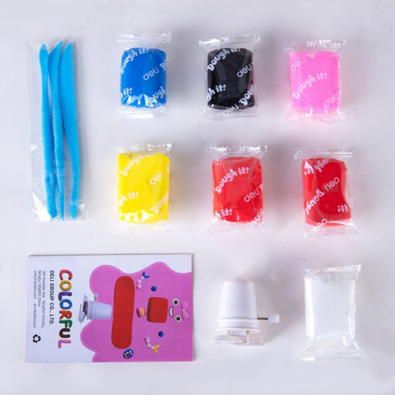 Deli ED85200 Soft Clay, 6 Pieces, Multicolor
