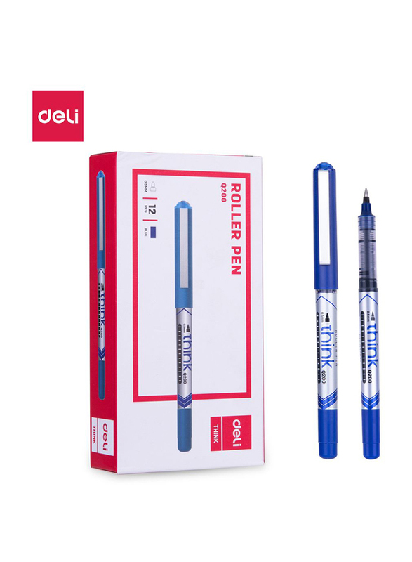 

Deli EQ20030 Roller Pen, 12 Pieces, 0.5mm, Blue