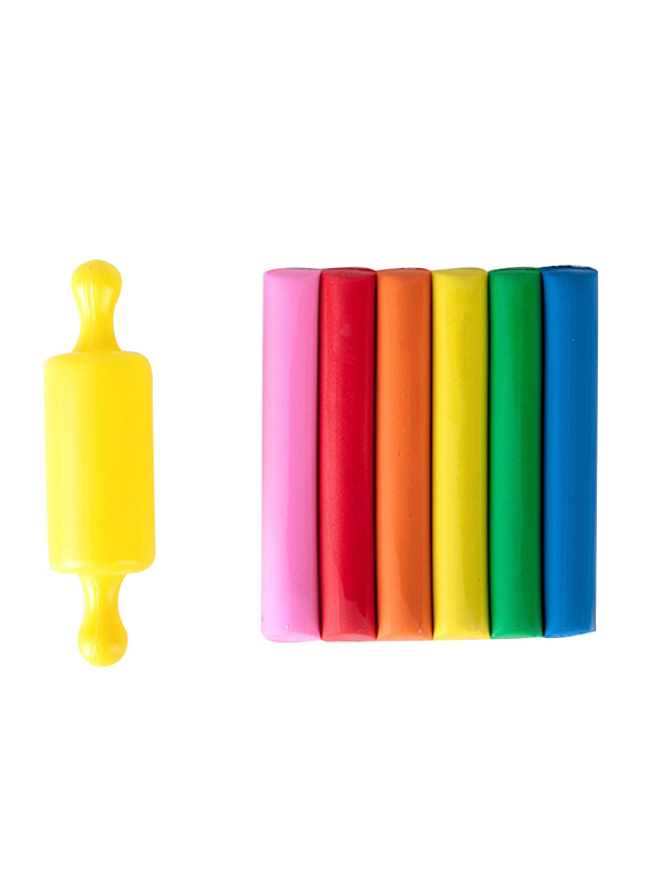 Deli D75011 Plasticine Clay, 6 Pieces, 60 grams, Multicolor