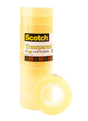 3M Scotch 508-C22-1236 Tape Tower, 36YDS, 12mm x 33 Meters, 12 Rolls, Yellow