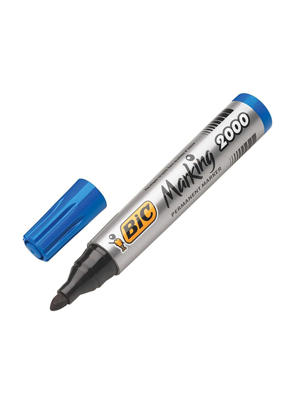 Bic 2000 Permanent Marker with Bulletin Tip, Blue