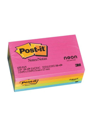 3M Post-It 635-5An Ultra Colors Lined Sticky Notes, 76 x 127mm, 5 x 100 Sheets, Multicolor