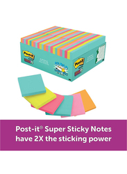 3M Post-It 654-48SSMIA-CP Miami Sticky Notes, 76.2 x 76.2mm, 48 x 70 Sheets, Multicolor