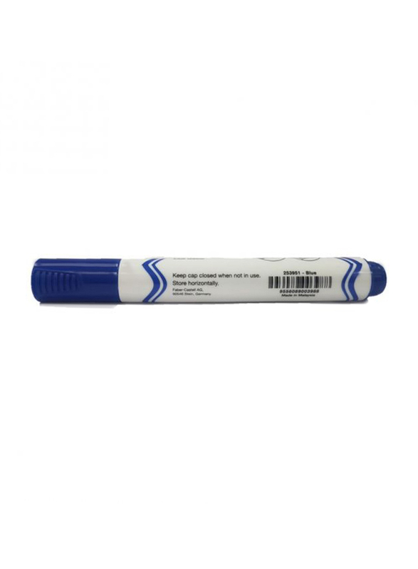 Faber-Castell Refillable Chisel Tip White Board Marker, Blue