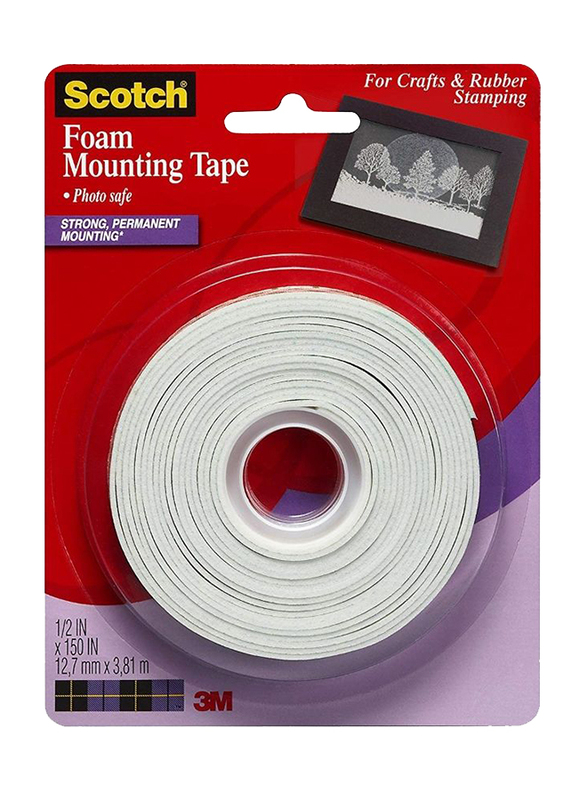 

3M Scotch 4013 Foam Mounting Tape, 12.7 x 381 meters, White