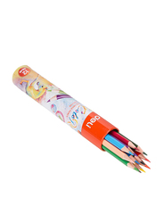 Deli EC00308 Color Pencil with Metal Tube, 12 Pieces, Multicolor