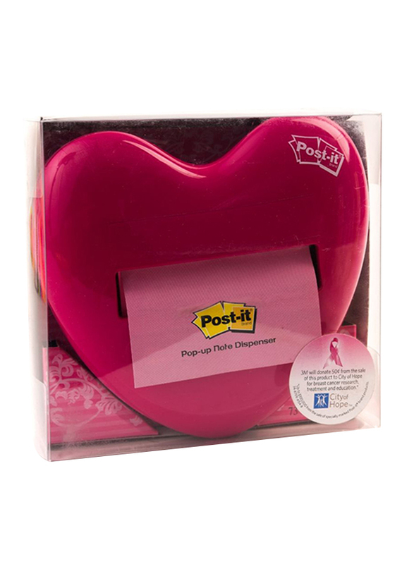 

3M Post-It HD-330 Heart Dispenser, Red