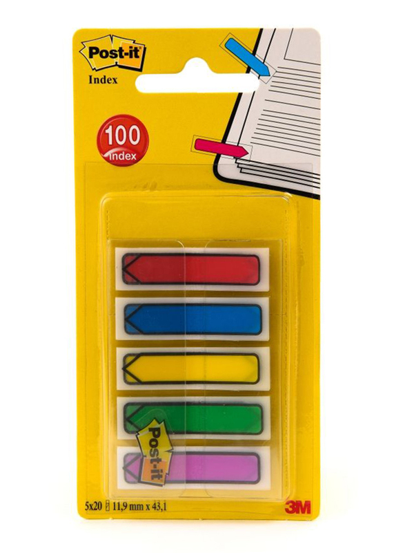 

3M Post-It 684-ARR1EU Arrow Tape Flags, 11.9 x 43.3mm, 5 x 20 Sheets, Multicolor