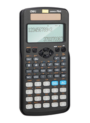 Deli ED991ES 10 + 2 Digits 417F Scientific Calculator, Black