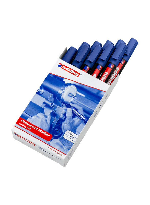 Edding E-300 Permanent Marker with Bullet Nib, Blue