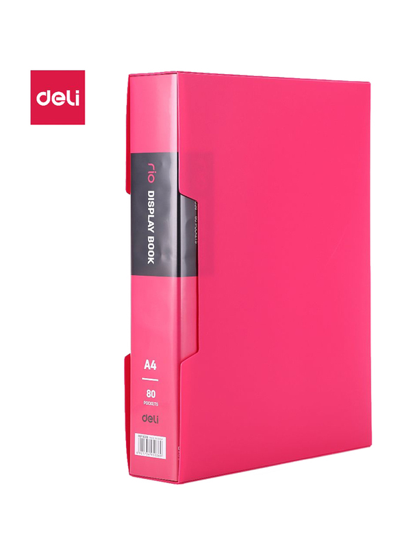 

Deli E5036 80 Pockets Display Book with Case, A4 Size, Multicolor