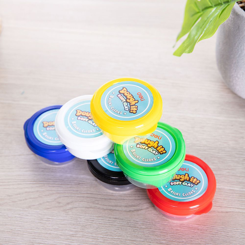 Deli ED85010 Soft Clay, 6 Pieces, Multicolor