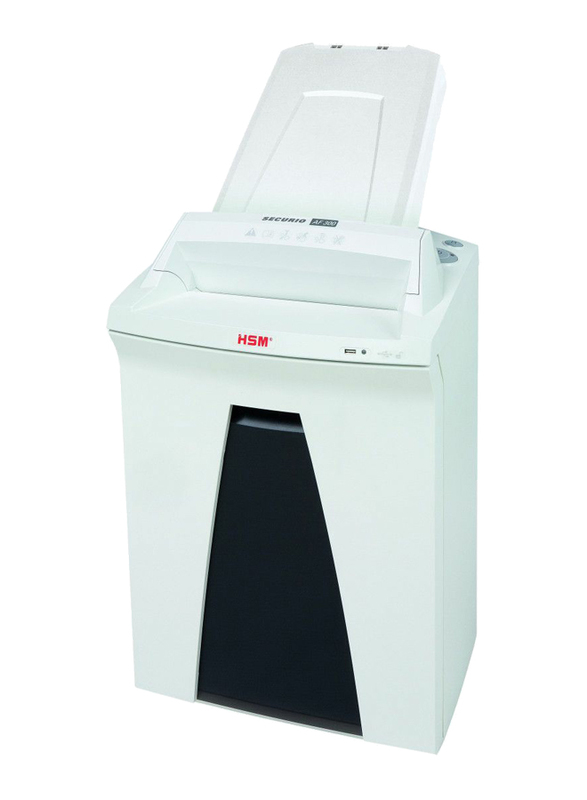 

HSM AF300 Cross Cut Shredder, 4.5 x 30mm, 2093, White